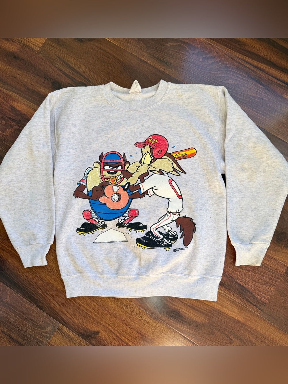 Rare 1994 Looney Tunes Double Sided Graphic Sweatshirt USA M Saturdays Hero